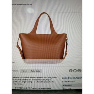 Amazon Essentials Womens Soft Tote Bag brown